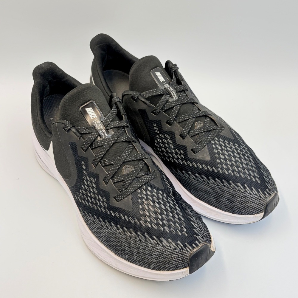 Nike Air Zoom Winflo 6 Mens Running Shoes Black White AQ7497-001 Size 11 - Picture 9 of 15